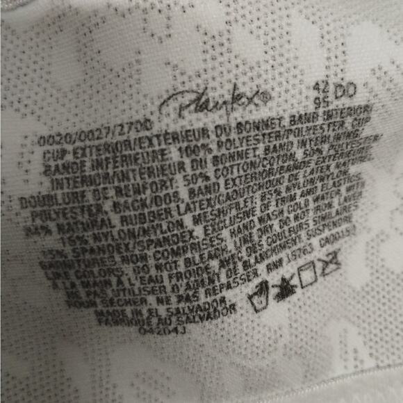 PLAYTEX 18 Hour Sensational Support Bra Size 42DD White 0020/0027/2700 Wireless - Picture 5 of 5
